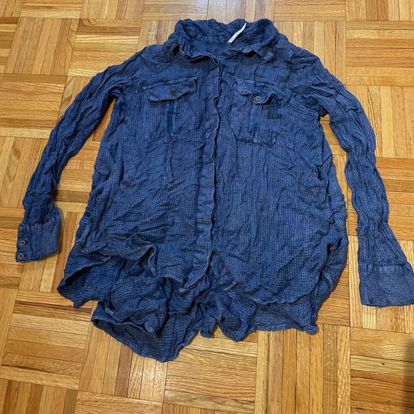 Free People One of the Guys Oversized Flannel Button Down - Picture 2 of 3